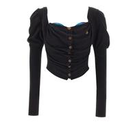 Vivienne Westwood - Bea Corset Cardigan - Femme - Pulls - Noir - Taille: 40 FR