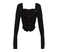 Vivienne Westwood - Bea Corset Cardigan - Femme - Pulls - Noir - Taille: 40 FR
