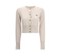 Vivienne Westwood - Bea Crop Cardigan - Femme - Pulls - Blanc - Taille: 42 FR