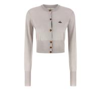 Vivienne Westwood - Bea Cropped Cardi - Femme - Pulls - Gris - Taille: 38 FR
