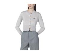 Vivienne Westwood - Bea Cropped Cardigan - Femme - Pulls - Gris - Taille: 38 FR