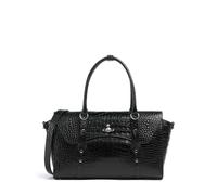 Vivienne Westwood Bettina Embossed Croc Medium Cabas noir, cuir de veau, femme