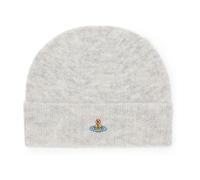 Vivienne Westwood - Bonnet en maille avec broderie Orb - Femme - Accessoires - Gris - Taille: ONE Size