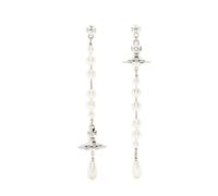 Vivienne Westwood - Boucles d'oreilles en platine et perle - Femme - Accessoires - Gris - Taille: ONE Size