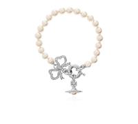Vivienne Westwood - Bracelet Perles Rigoberta - Femme - Accessoires - Gris - Taille: S