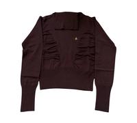 Vivienne Westwood - Pull à col roulé en laine Pamela - Femme - Pulls - Violet - Taille: 42 FR