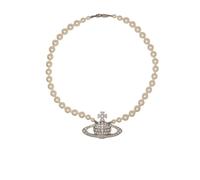 Vivienne Westwood - Collier Perle Bas Relief - Femme - Accessoires - Gris - Taille: ONE Size