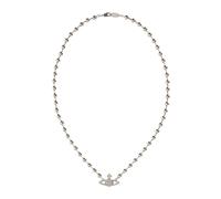 Vivienne Westwood - Collier Thames Mini Bas Relief - Femme - Accessoires - Blanc - Taille: ONE Size