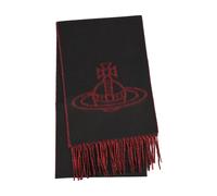 Vivienne Westwood - Écharpe Double Face Logo Orb - Femme - Accessoires - Noir - Taille: ONE Size