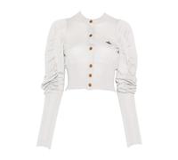 Vivienne Westwood - Eli Cropped Cardi - Femme - Pulls - Gris - Taille: 40 FR