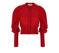 Vivienne Westwood - Eli Cropped Cardigan - Femme - Pulls - Rouge - Taille: 38 FR