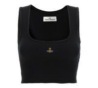 Vivienne Westwood, Femme, Tops, Noir, Taille: 36 FR Cropped Rib crop top