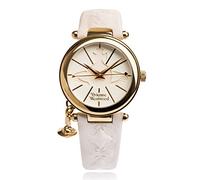 Vivienne Westwood - Femme - VV006WHWH - Orb II - Mouvement Cristal de Roche - Affichage Analogique - Cadran Blanc Cassé - Blanc - Cuir