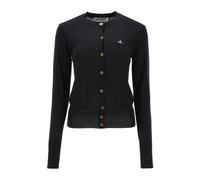 Vivienne Westwood - Gilet à col rond brodé Orb - Femme - Pulls - Noir - Taille: 40 FR