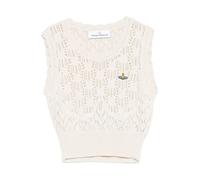 Vivienne Westwood - Gilet ajouré Ella - Femme - Pulls - Beige - Taille: 36 FR