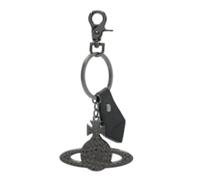 Vivienne Westwood - Gunmetal Black Saffiano Hammered Orb - Homme - Accessoires - Noir - Taille: ONE Size