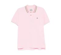 Vivienne Westwood, Homme, Tops, Rose, Taille: 3XL Polo Rose à Rayures Col Boutonné