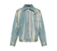Vivienne Westwood, Homme, Vestes, Bleu, Taille: M Vestes à Fermeture Éclair Bleu Clair Faded Wash