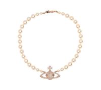 Vivienne Westwood - Mini Bas Relief Pearl Choker - Femme - Accessoires - Rose - Taille: M