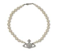 Vivienne Westwood - Collier Perle Bas Relief Une Rangée - Femme - Accessoires - Blanc - Taille: ONE Size
