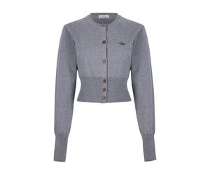 Vivienne Westwood - Orb Cardigan - Femme - Pulls - Gris - Taille: 40 FR