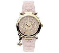 Vivienne Westwood Orb II VV006PKPK - Mouvement Cristal de roche - Affichage Analogique - Bracelet Cuir Rose et Cadran Rose - Femme