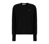 Vivienne Westwood - Orb Logo Crew-neck Sweater - Homme - Pulls - Noir - Taille: M