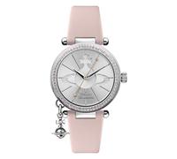 Vivienne Westwood Orb Pastelle Ladies Quartz Watch with Silver Dial & Pink Leather Strap VV006SLPK