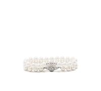 Vivienne Westwood - Orb Plaque Détail Perle Collier - Femme - Accessoires - Blanc - Taille: ONE Size