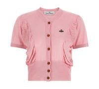 Vivienne Westwood, Femme, Pulls, Rose, Taille: 36 FR Gilet à Manches Froncées