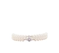 Vivienne Westwood - Perle Orb Choker Chaîne Collier - Femme - Accessoires - Blanc - Taille: M