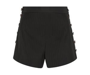 Vivienne Westwood - Pinstripe Buttoned Mini Skirt - Femme - Shorts - Vert - Taille: 38 FR