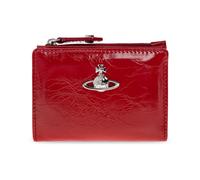 Vivienne Westwood - Portefeuille en cuir avec logo - Femme - Accessoires - Rouge - Taille: ONE Size
