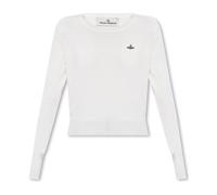 Vivienne Westwood - Pull avec logo - Femme - Pulls - Beige - Taille: 40 FR