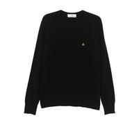 Vivienne Westwood - Pull Noir avec Logo Orb Signature - Homme - Pulls - Noir - Taille: L