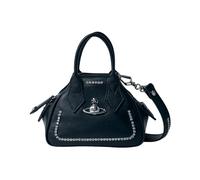 Vivienne Westwood - Sac à main Yasmine en cuir Saffiano - Femme - Sacs - Noir - Taille: ONE Size