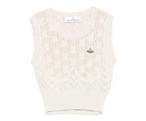 Vivienne Westwood - Sleeveless Tricots - Femme - Pulls - Beige - Taille: 38 FR