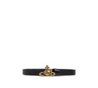 Vivienne Westwood - Small Line Orb Buckle Belt - Femme - Accessoires - Noir - Taille: M