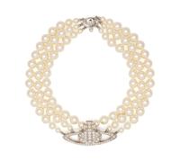 Vivienne Westwood, unisex, Accessoires, Beige, Taille: ONE Size Bracelet Orb en Cristal Superposé