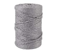 Vivifying Ficelle de Jute 3 mm - Corde de Jute Naturelle Solide pour Jardin, Cadeaux, travaux manuels (Gris)