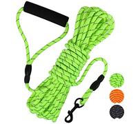 Vivifying Longue Laisse Flottante réfléchissante pour Chien avec poignée Souple pour Le Camping, la randonnée, la Natation, la Plage et Le lac (Vert)