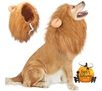 Vivifying - Perruque crinière de lion avec oreilles réglable pour animal de compagnie