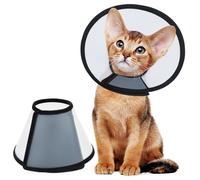 Vivifying Restauration pour Animal Domestique Cône, 20,6 cm Plastique léger Elizabethan Collier pour Chiens, Mini Chats et Lapins (Noir)