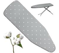 VIVIIHOO Housse de Planche à Repasser Housse Haute Qualité pour Centrale Vapeur et Fer à Repasser, 145 x 55 cm, Gris, Coton Épais avec Élastique et Fermeture Velcro