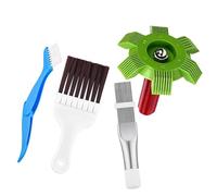 VIVIIHOO Kit de nettoyage pour sécheuse, brosse de nettoyage, filtre sèche, peigne radiateur, set de 4 pièces, brosse pour nettoyer le sèche-linge et les ailettes, climatiseur, filtre et bobine de