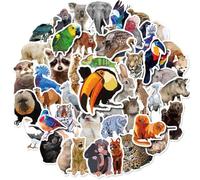 VIVIIHOO Lot de 200 autocollants animaux colorés et imperméables pour enfants, autocollants animaux pour bouteille d'eau, album de scrapbooking et accessoires de fête.