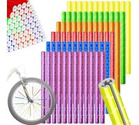 VIVIIHOO Réflecteurs à Rayons vélo-Lot de 72 réflecteurs pour Une visibilité à 360° Facile à Assembler Imperméable à l’Eau 6 Couleurs pour Toutes Les Roues à Rayons courantes