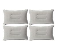 Vivikivi 4 Pièces Oreiller Gonflables, Oreillers Ultra légers résistants à l'eau, Coussin Gonflable de Camping Parfaits pour Les Voyages/Plein air/pêche/Longs Trajets/Bureau (Gris Clair)