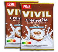 Vivil CremeLife Lot de 2 boîtes de crème pour latte macchiato sans sucre 2 x 90 g