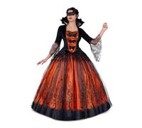 VIVING Costume Reine d'Halloween XS (Robe, masque et jupons)